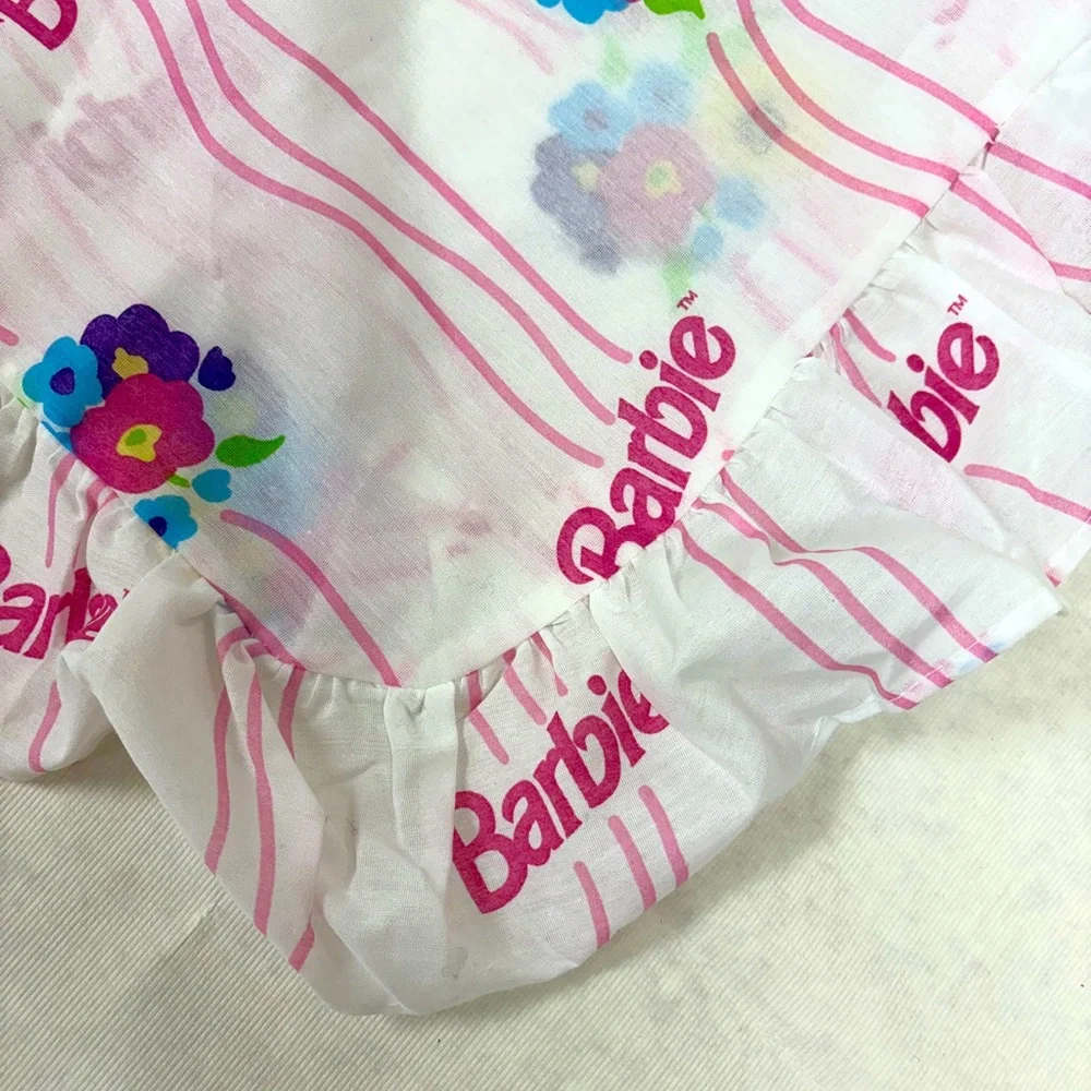 NWOT Vintage Barbie pillow sham standard size sham with ruffle edge